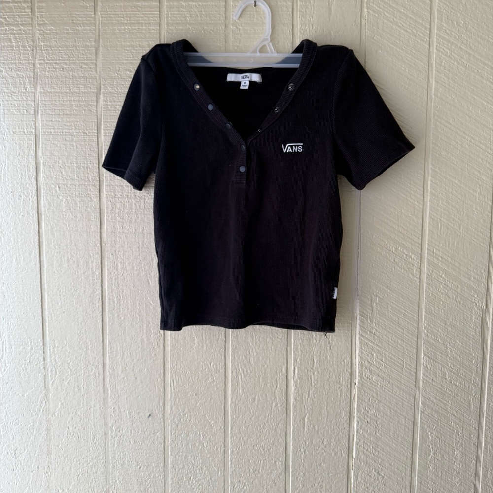 Vans Black Short Sleeve Tee Casual Knit